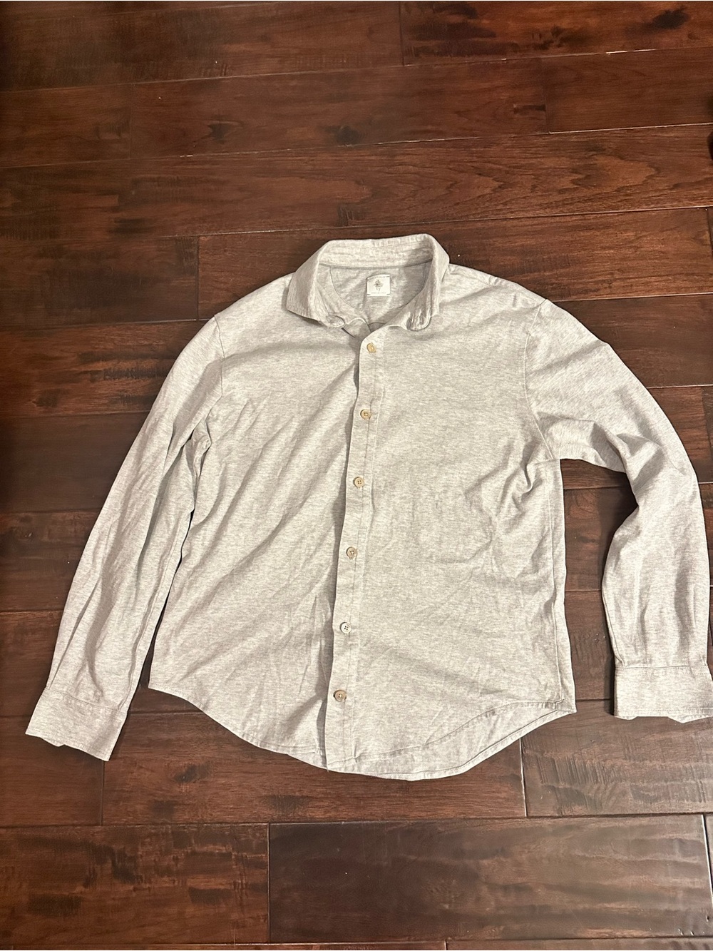 Eleventy soft Men's Light Gray Long-Sleeve Button-Up Shirt